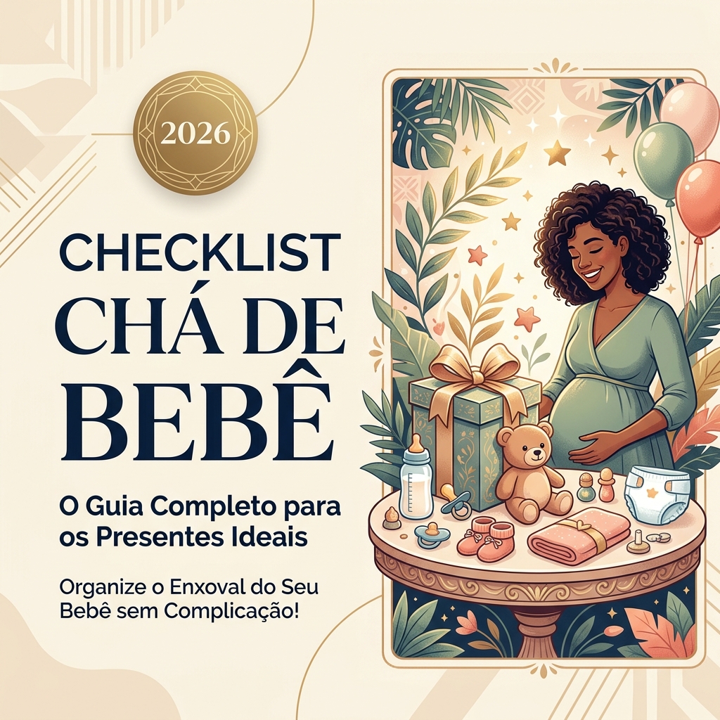 Checklist de Presentes para Chá de Bebê 2026: 60 Ideias por Categoria