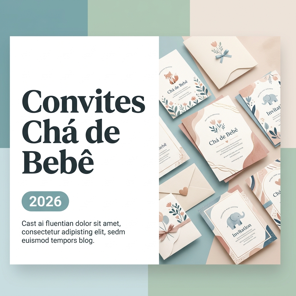 Convite para Chá de Bebê 2026: 10 Modelos, Textos e Como Fazer Online